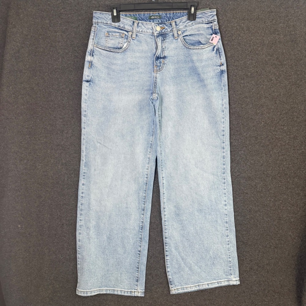 Womens 10 Low Rise Baggy Jeans Light Wash Wide Leg Denim Light Wash NWT